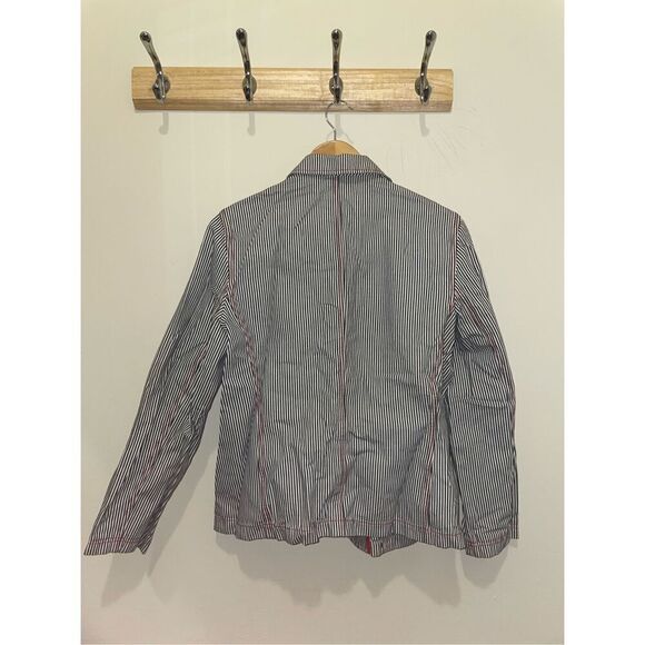 Vintage Harve Bernard pin stripe women’s blazer button down jacket size 10 - Picture 2 of 9